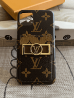 Monogram Leather Phone Case For Iphone 11 12 13 Pro Max