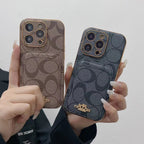 Luxury Coach Phone Case Card Slot For Iphone 11 12 13 14 15 16 Pro Max Plus