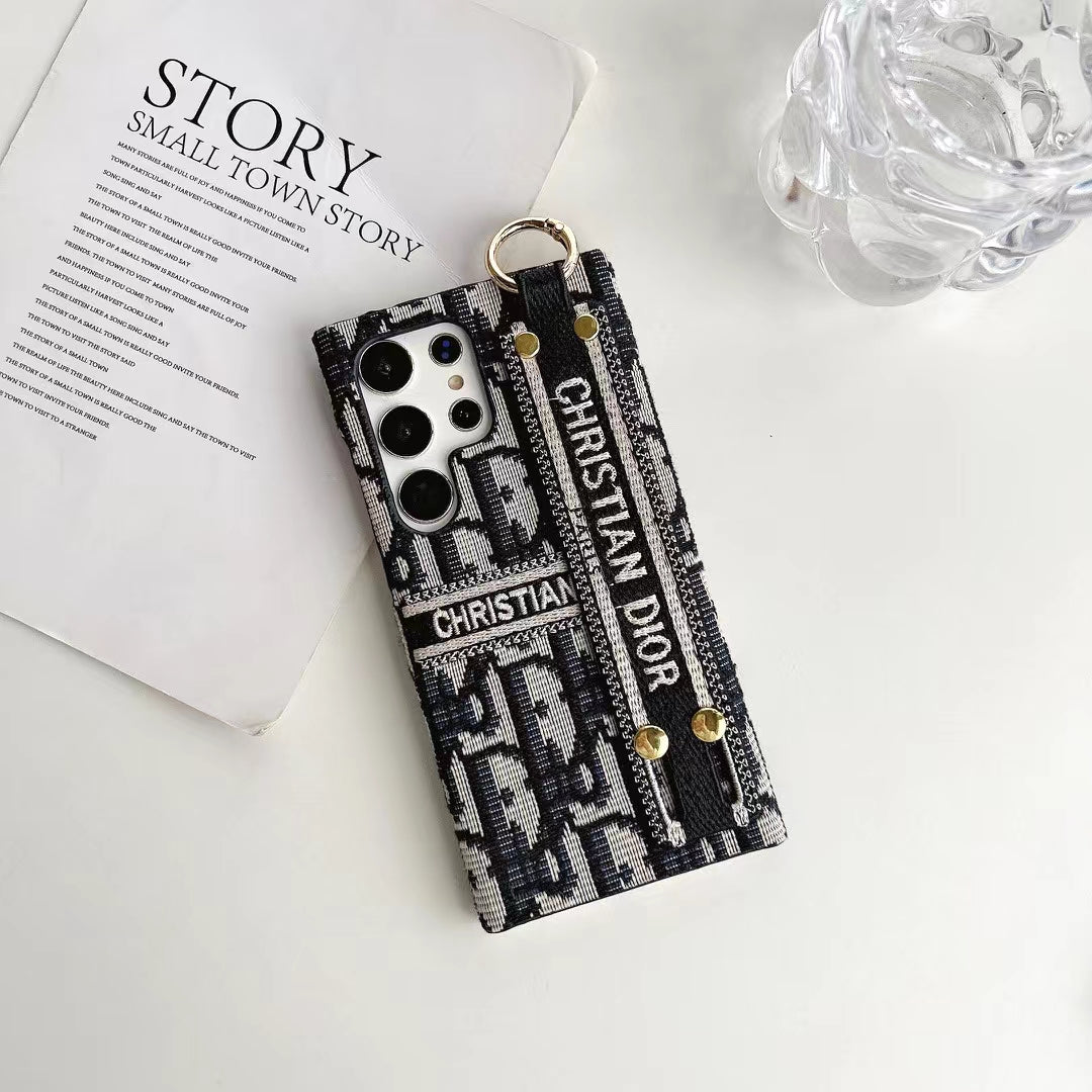 Dior Phone Case Samsung Galaxy Hand Strap S22 23 24 25 26 Ultra Plus