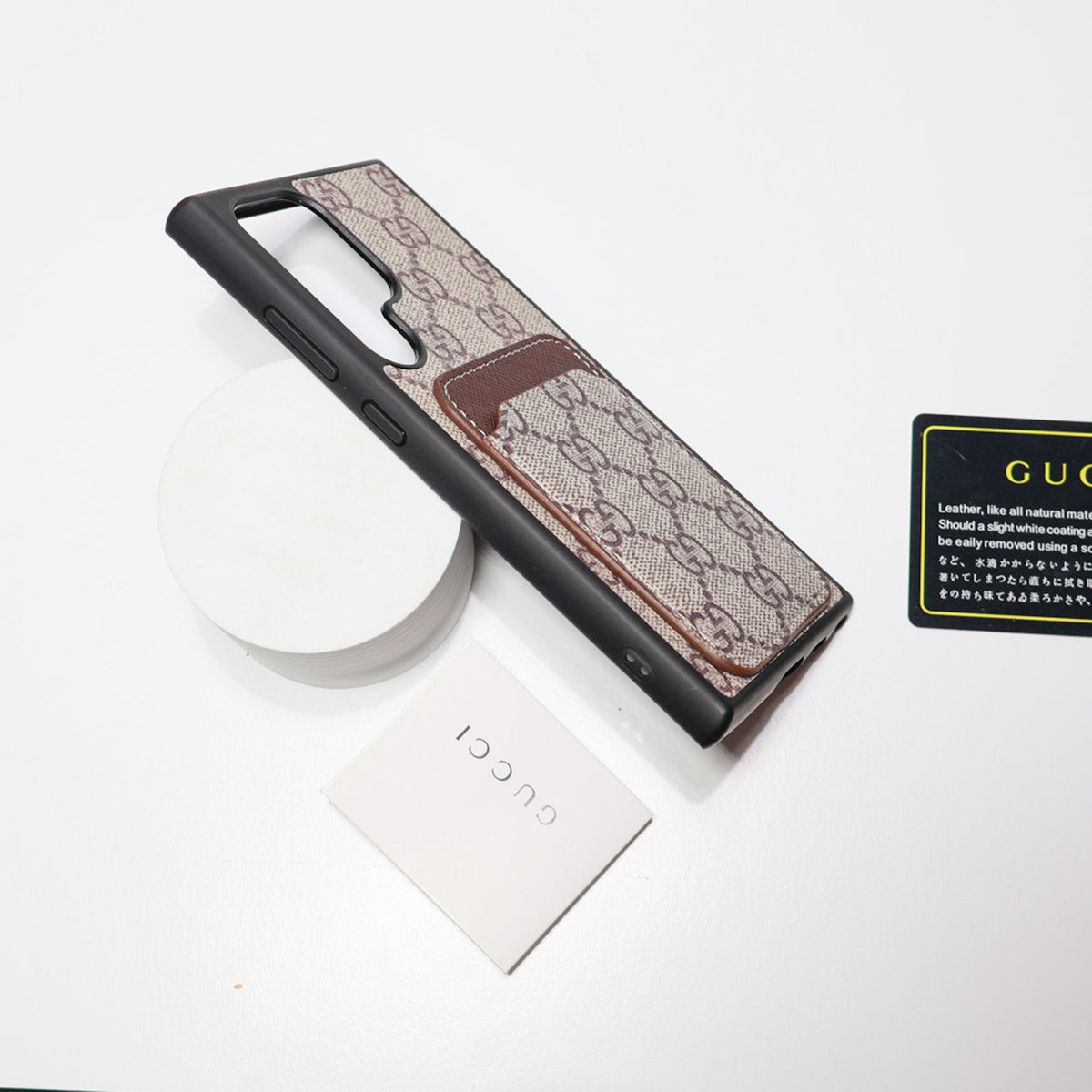 Gucci Samsung Galaxy Phone Case Card Slot For S22 23 24 25 26 Ultra Plus Series