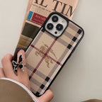 Iphone Case Burberry Style For 12 13 14 15 16 Pro Max Series