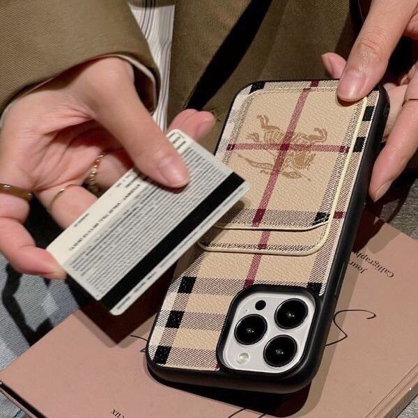Iphone Case Burberry Style For 12 13 14 15 16 Pro Max Series