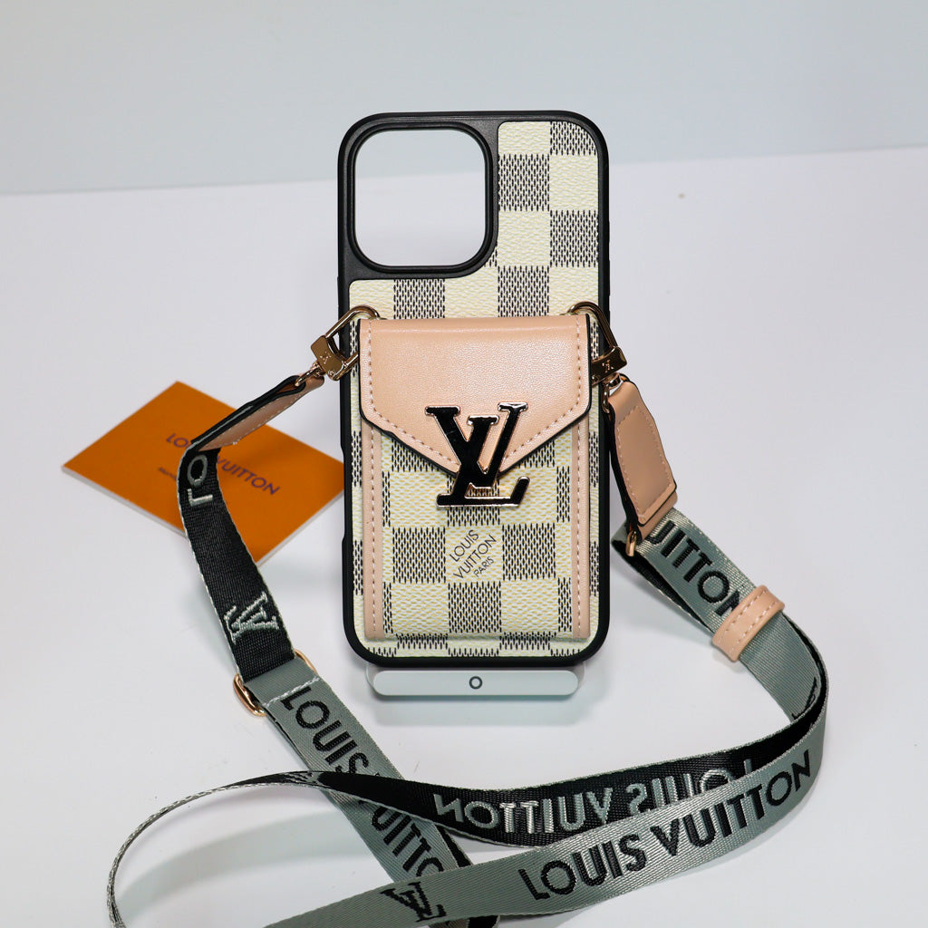Iphone Lv Case Wallet For 12-16 / Pro / Pro Max / Plus / – Crossbody