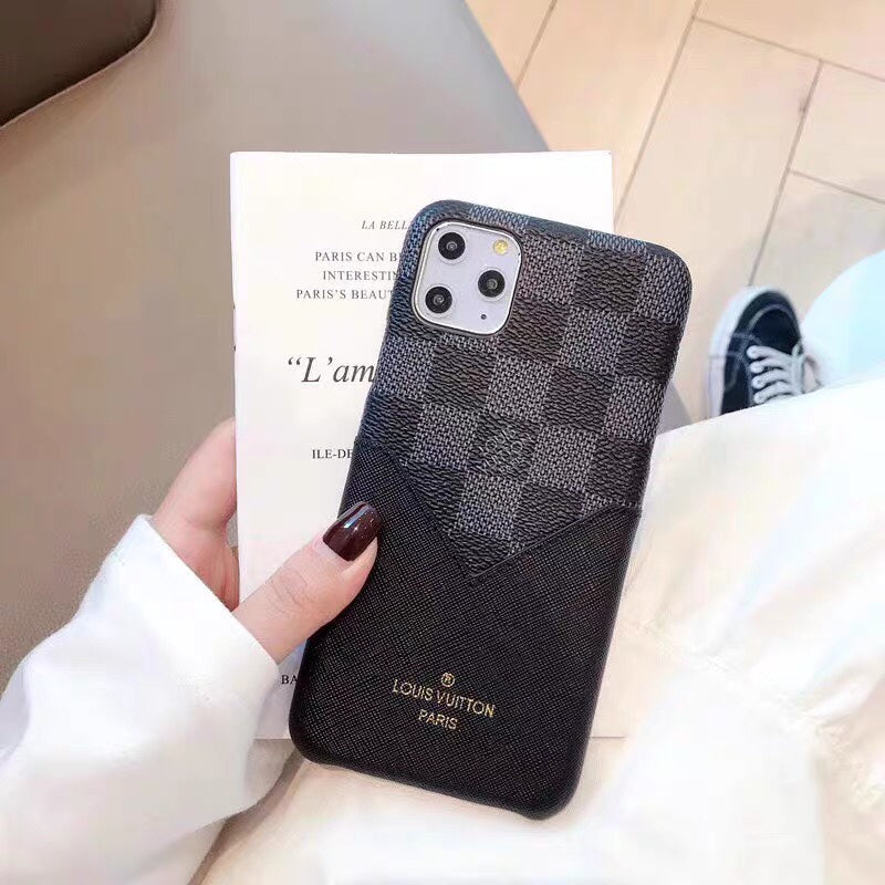 Louis Vuitton Iphone 15 16 Pro Case / Pro Max / Plus / Accent Patched Leather
