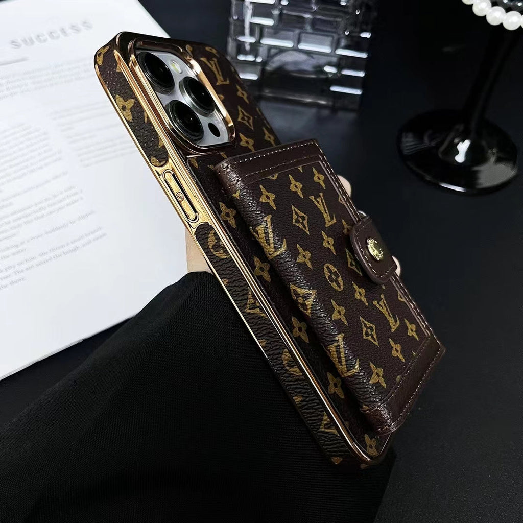 Louis V Phone Case Card Holder Iphone 12 13 14 15 16 Pro Max