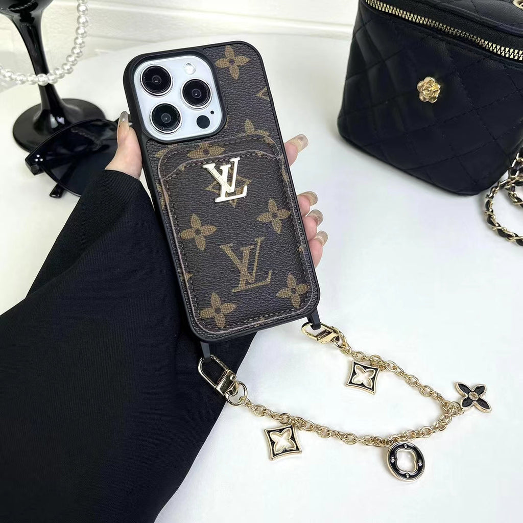 Lv Monogram Card Holder Case Wallet For Iphone 11 12 13 14 15 16 Pro Max Plus