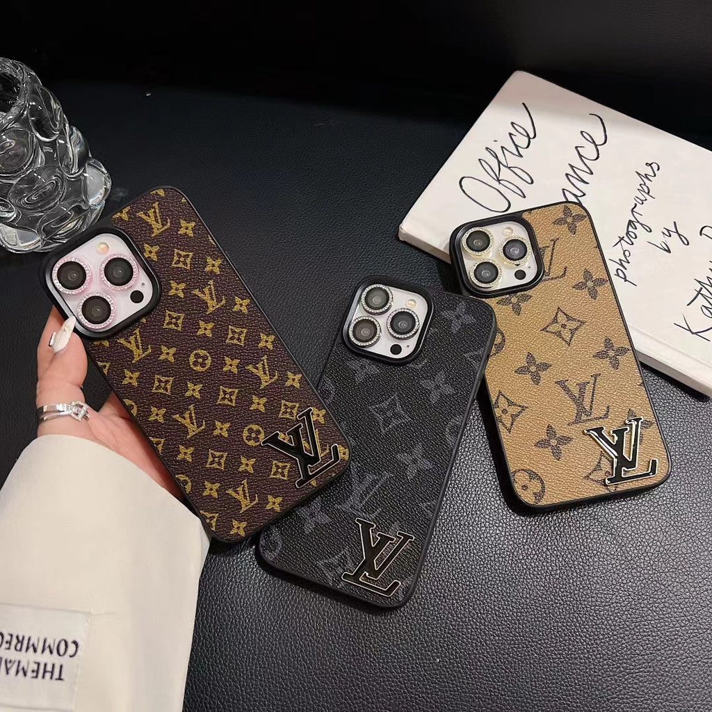 Lv Monogram Luxury Case Iphone 12 13 14 15 16 Pro Max
