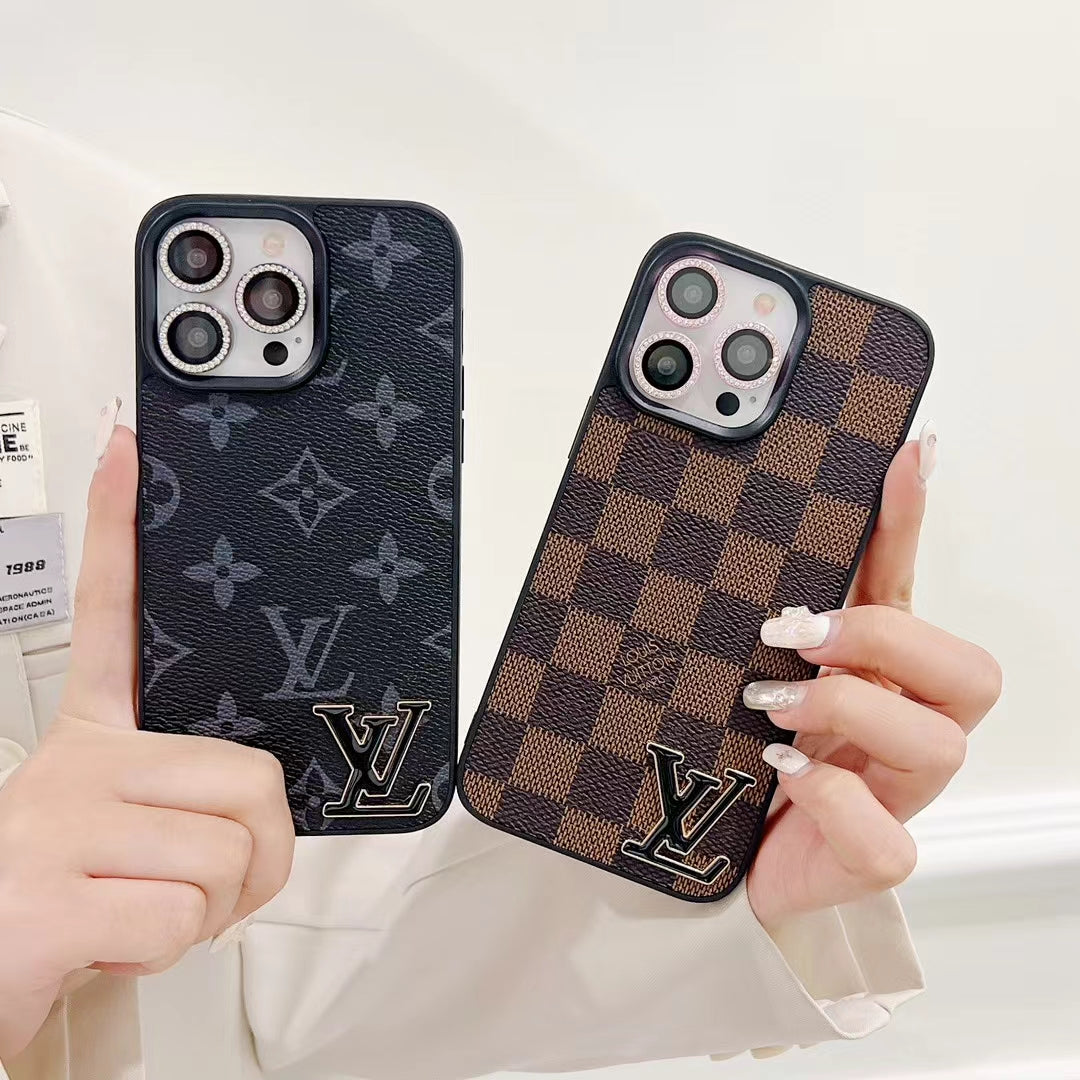 Lv Monogram Luxury Case Iphone 12 13 14 15 16 Pro Max