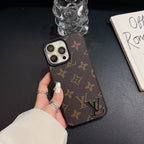 Lv Monogram Luxury Case Iphone 12 13 14 15 16 Pro Max