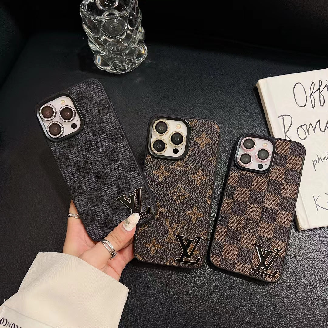 Lv Monogram Luxury Case Iphone 12 13 14 15 16 Pro Max